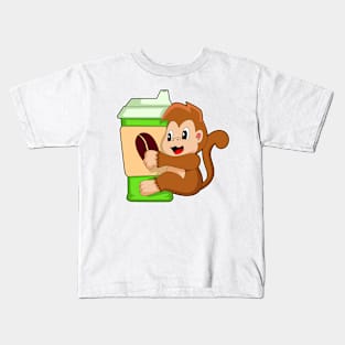 Monkey Coffee Mug Kids T-Shirt